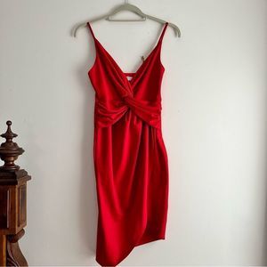 Hello Molly • Faux Wrap Red‎ Dress